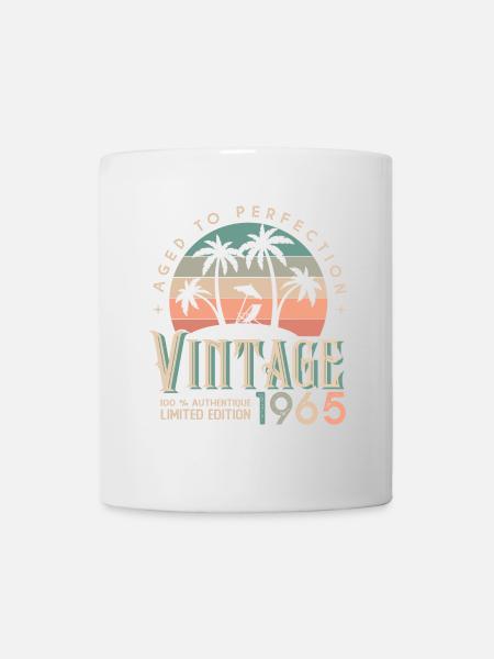 1965 Anniversaire Cadeau Né 1965 - Mug blanc - blanc