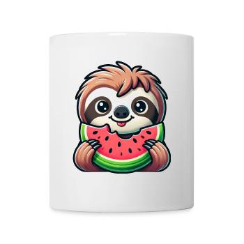 Faultier Sommerfrucht Melone - Tasse - Weiß - Vorne