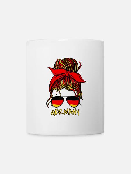 German Girl Deutsches Mädchen Deutschland Flagge - Tasse - Weiß