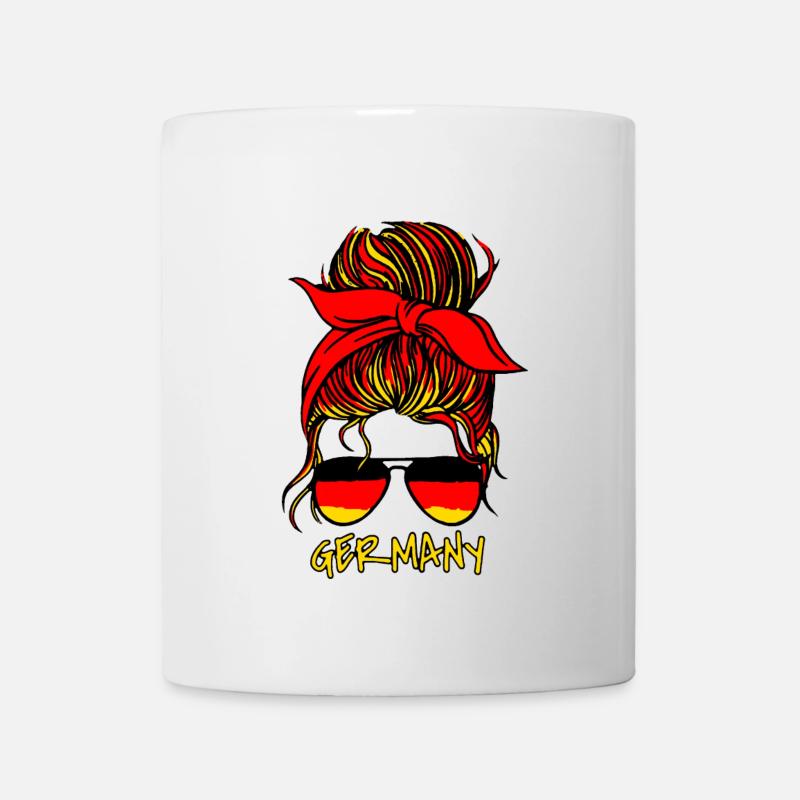 Deutsches Mädchen German Girl Deutschland Flagge - Tasse - Weiß