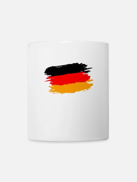 Ich liebe DEUTSCHLAND Shirt Fahne GERMANY STOLZ - Tasse - Weiß