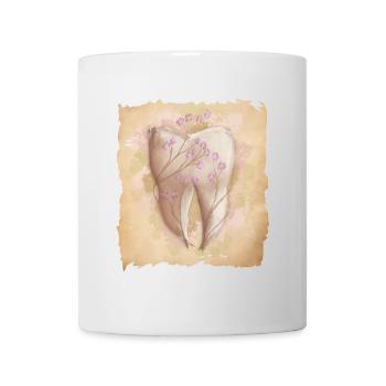 Vintage Art für Zahnarzt & Zahnarzthelferin - Tasse - Weiß - Vorne
