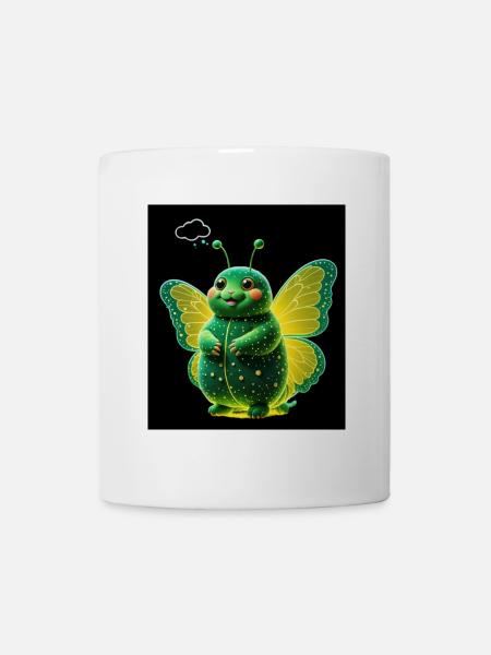 Grünleuchter Schmetterling - Tasse - Weiß