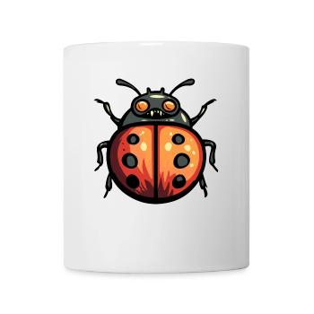 Marienkäfer Halloween Comic Lustig - Tasse - Weiß - Vorne