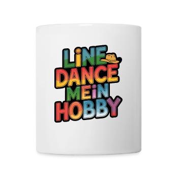 Line Dance mein Hobby - Tasse - Weiß - Vorne