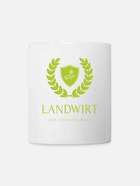 Landwirt Schutzschild Pflanze - Tasse - Weiß