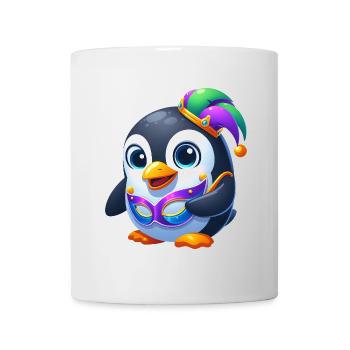 Cute Mardi Gras Penguin Disguise Carnival - Mug - white - Front