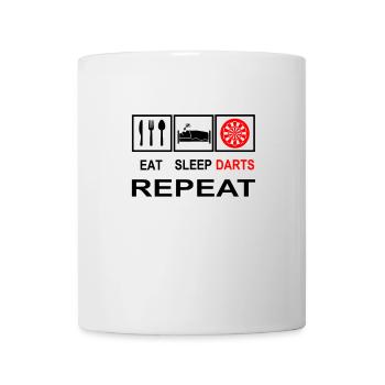 Eat - Sleep - Darts - Repeats - Mug - white - Front