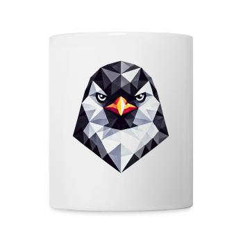 Pingouin style géométrique portrait têtu - Mug blanc - blanc - Devant