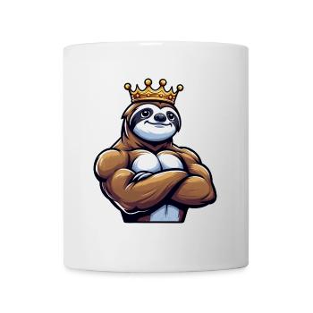 Sloth King Entraînement Entraînement Fitness - Mug blanc - blanc - Devant
