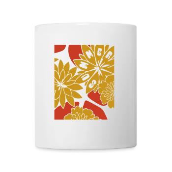 Blumen - Frühling - Blüten - Tasse - Weiß - Vorne