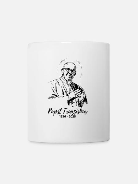 Papst Franziskus spendet seinen Segen - Tasse - Weiß