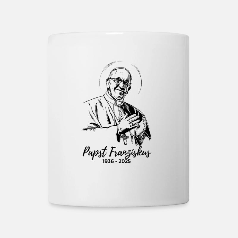 Papst Franziskus spendet seinen Segen - Tasse - Weiß