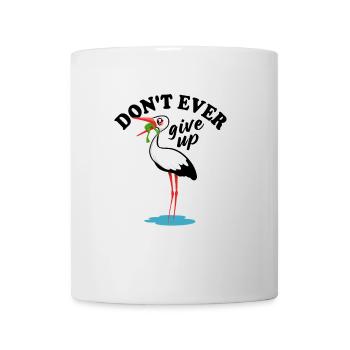 Frog and Stork - Don't ever give up - Mug - white - Front