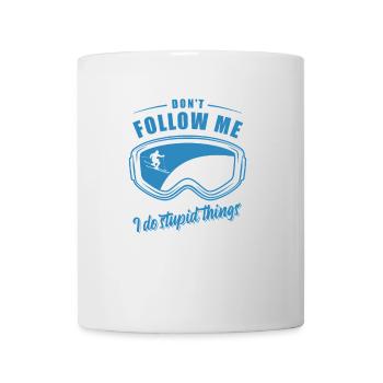 Ski - Don't follow me I do stupid things - Mug - white - Front