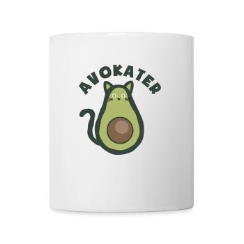 Avokater - Avocado und Katze - Wortspiel - Tasse - Weiß - Vorne