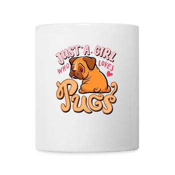 juste une fille qui aime les carlins - Cadeau Carlin - Mug blanc - blanc - Devant
