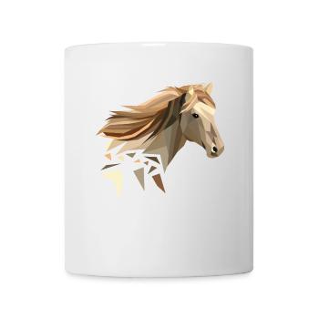 Pferd geometrisch low poly - Tasse - Weiß - Vorne