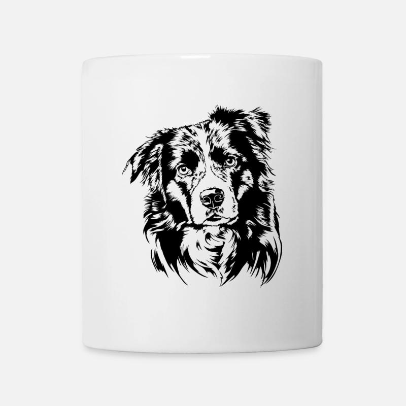 BORDER COLLIE Portrait Hütehunde Hunde Wilsigns - Tasse - Weiß