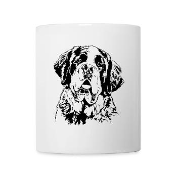 BERNHARDINER St Bernard Portrait Hunde Wilsigns - Tasse - Weiß - Vorne