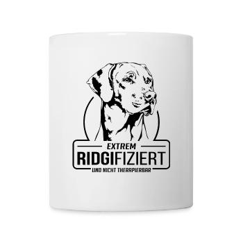 RIDGIFIZIERT Rhodesian Ridgeback Hund Wilsigns - Tasse - Weiß - Vorne