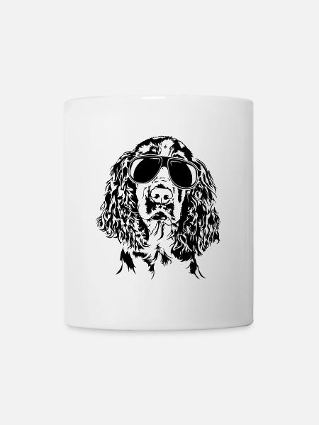 SPRINGER SPANIEL cool lunettes de soleil chiens Wilsigns - Mug blanc - blanc