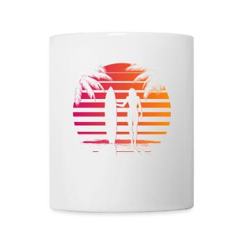 Surfer Surfer Surfer Girl retro - Mug - white - Front