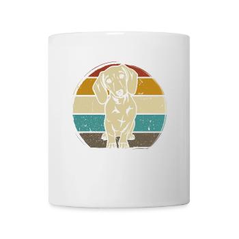 Dachshund Breed Dachshund Teckel 70s 80s retro - Mug - white - Front