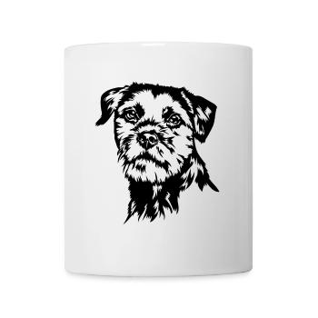 BORDER TERRIER Hundeportrait Hund Hunde Wilsigns - Tasse - Weiß - Vorne