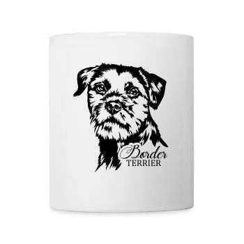 BORDER TERRIER Hundeportrait Hund Hunde Wilsigns - Tasse - Weiß - Vorne