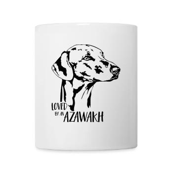 Aimé par un chien Azawakh disant Greyhound Wilsigns - Mug blanc - blanc - Devant