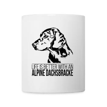 ALPINE DACHSBRACKE la vie est meilleure Chiens Wilsigns - Mug blanc - blanc - Devant