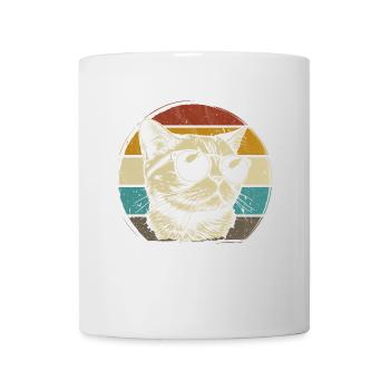 Cool cat with sunglasses retro - Mug - white - Front