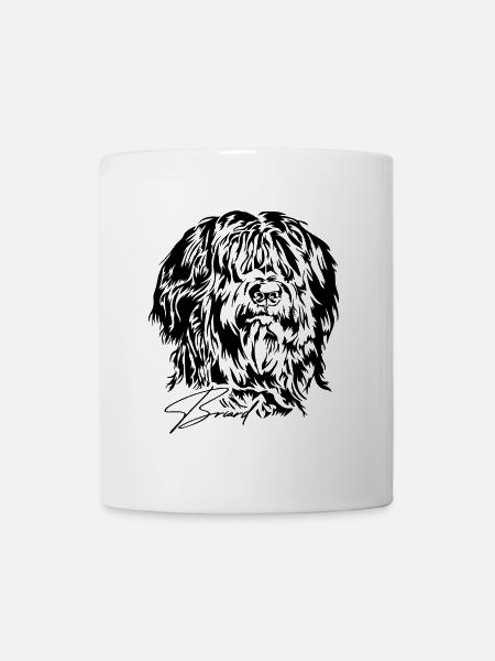 BRIARD Hund Hunde Hundeportrait Rassehund Wilsigns - Tasse - Weiß