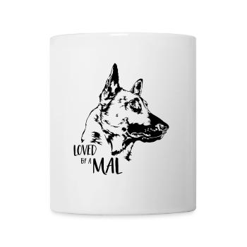 Loved by a Mal Malinois Dog Saying Dogs Wilsigns - Mug - white - Front
