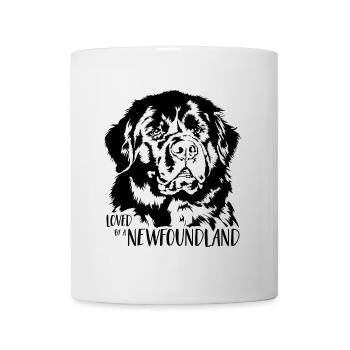 Loved by a Newfoundland Newfoundland dog saying - Mug - white - Front