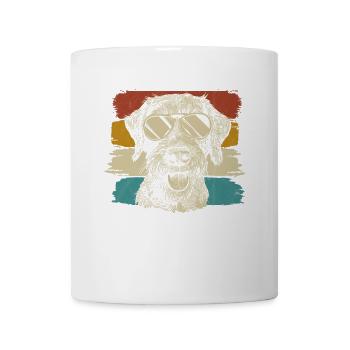 Chasse au chien allemand à poil dur Hunter Retro Vintage - Mug blanc - blanc - Devant