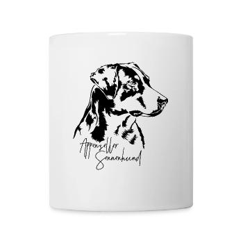 Appenzeller Sennenhund Portrait Hunde Wilsigns - Tasse - Weiß - Vorne