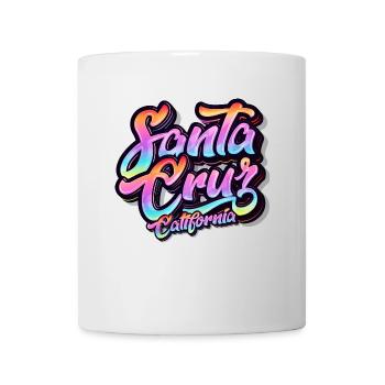 Santa Cruz Californie vintage rétro surfing ville - Mug blanc - blanc - Devant