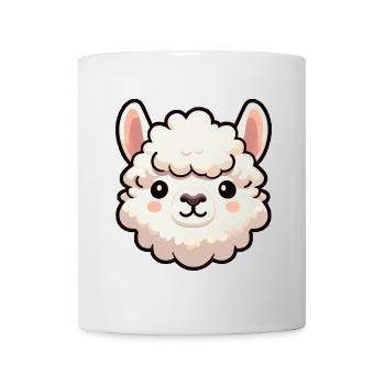 Comic Alpaca Baby Head - Mug - white - Front