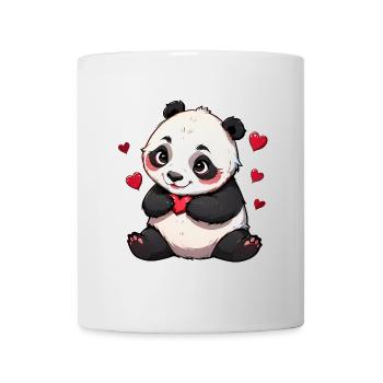 Verschenke diesen süßen Panda zum Valentinstag - Tasse - Weiß - Vorne