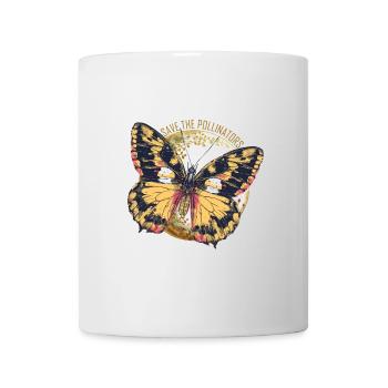 Save the Pollinators - Yellow Butterfly - Mug - white - Front
