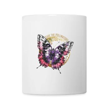Save the Pollinators - Violet Butterfly - Mug - white - Front
