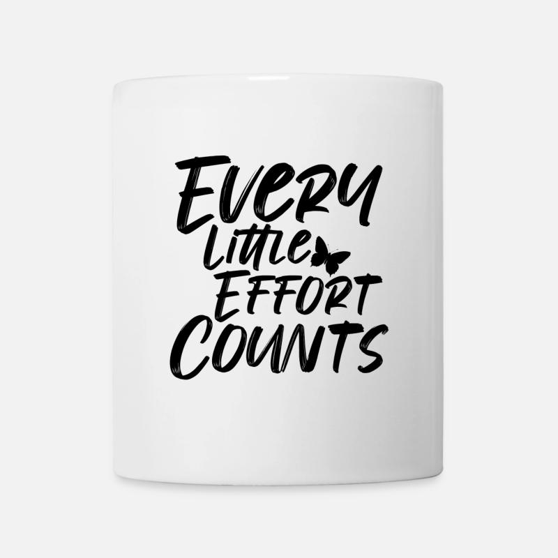 Frase - Chaque petit effort compte - Mariposa - Mug blanc - blanc