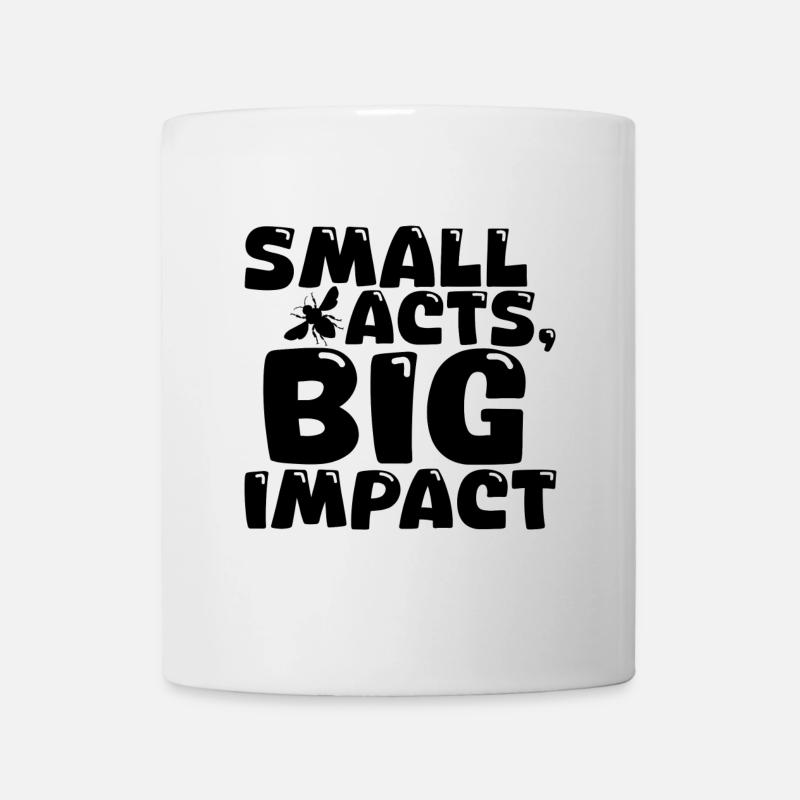 Quote - Small Acts Big Impact - Bee - Mug - white