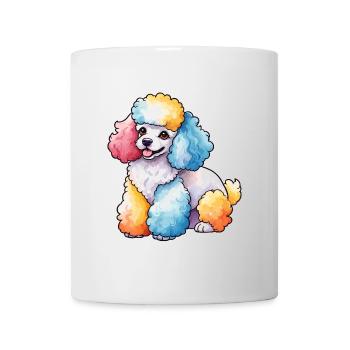 Pudel Wasserfarben - Tasse - Weiß - Vorne