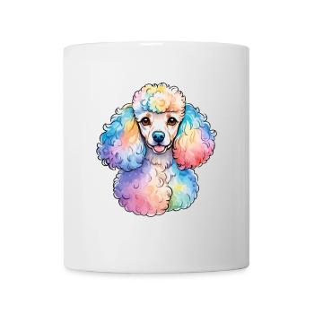 Pudel Wasserfarben - Tasse - Weiß - Vorne