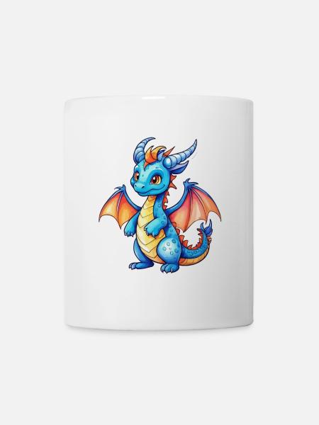 Drache Wasserfarben - Tasse - Weiß