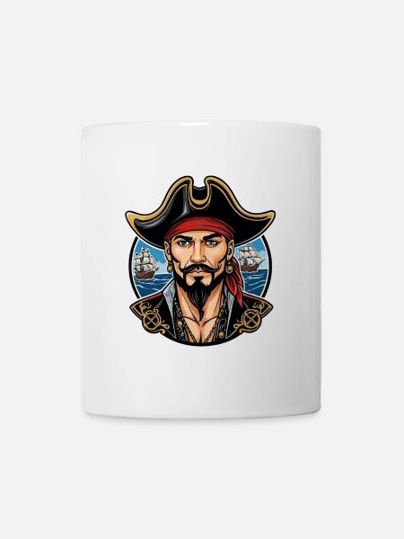Pirate Neo Traditional Style - Mug - white