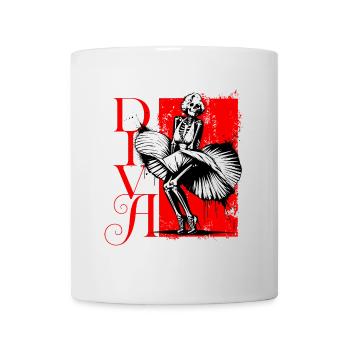 Diva Skull // Skeleton Diva Marilyn FS0241 - Mug - white - Front